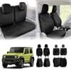 Seat Covers Full Set for Suzuki Jimny 3-Door 2018-Onwards Black Premium Vintage PU Leather Interior