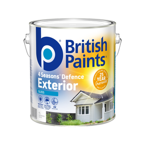 British Paints 4L White Gloss 4 Seasons Exterior Paint - 4L