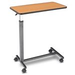 Altus Overbed Table Gas Lift mechanism Steel Frame Laminate Top Timber