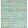 Trendy Hand Woven Jute & Silk Rug - Stripe 6001 - Natural/aqua - 190x280cm