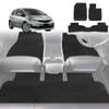 6D Diamond Car Floor Mats for Honda Jazz 2008-2014-Full Set-Black-Outback GT