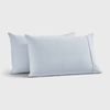 Dreamaker 400TC Premium Cotton Sateen Standard Pillowcase Sky Twin Pack
