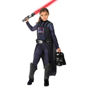 Star Wars Size M Darth Vader Deluxe Kids/Girls Costume w/ Mask Cosplay Party