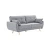Elle Button-Tufted Fabric Sofa Bed with Cushions by Sarantino Light Grey