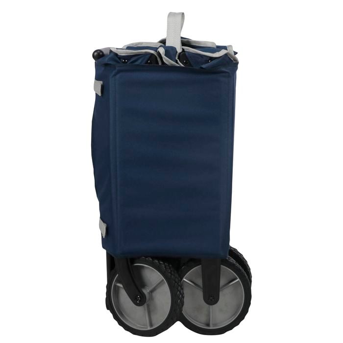 Saxon Quad Folding Blue Garden Cart