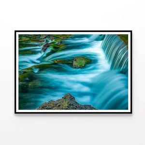 Flowing Water in Stream  Print 100% Australian Made 90x60cm  (Poster)