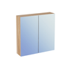 Stein 600 x 600mm Light Oak Stylo Mirror Cabinet