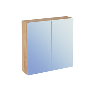 Stein 600 x 600mm Light Oak Stylo Mirror Cabinet