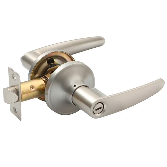 Ikonic Brushed Nickel Isabella Lever Privacy Set