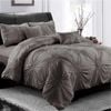 Dreamfields Single Stone Circle Ruched Large Diamond Pintuck Dyed Quilt/Doona Cover Set