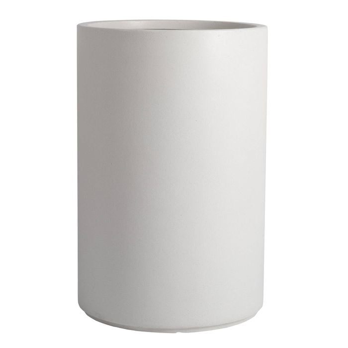 Tuscan Path 50cm White Harper Cylinder Pot