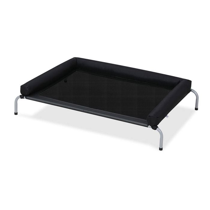 Tedi's Elevated Raised Dog Bed with Removable Bolster XL Size in Black
