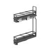 Kaboodle 150mm Pullout 2 Tier Solid Shelf