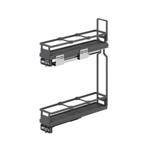 Kaboodle 150mm Pullout 2 Tier Solid Shelf