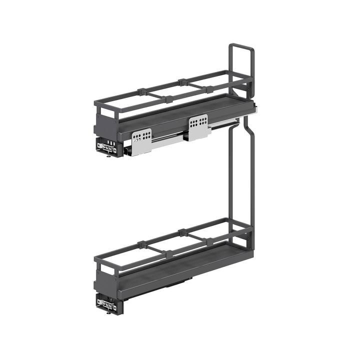 Kaboodle 150mm Pullout 2 Tier Solid Shelf
