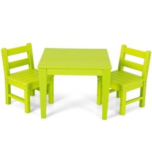 Costway Kids Activity Play Table Set Green