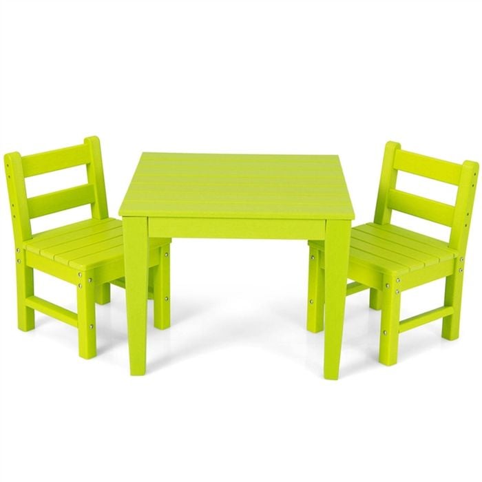 Costway Kids Activity Play Table Set Green
