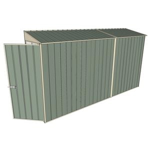 Build-a-Shed 0.8 x 3.7 x 2m Skillion Single Hinged Door Shed - Green
