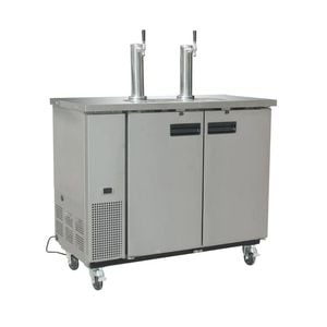 Polar G-series Direct Draw Beer Dispenser (2 Keg 2 Tap) Stainless Steel - Commercial Beer Keg Dispensers (ge633-a)