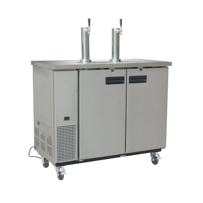 Polar G-series Direct Draw Beer Dispenser (2 Keg 2 Tap) Stainless Steel - Commercial Beer Keg Dispensers (ge633-a)