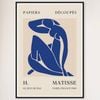 Galrie Papiers Découpés Blue H. Matisse Print (1948) Elegant Artwork, Black Frame, A2 42 x 60cm (16 x 24inch)