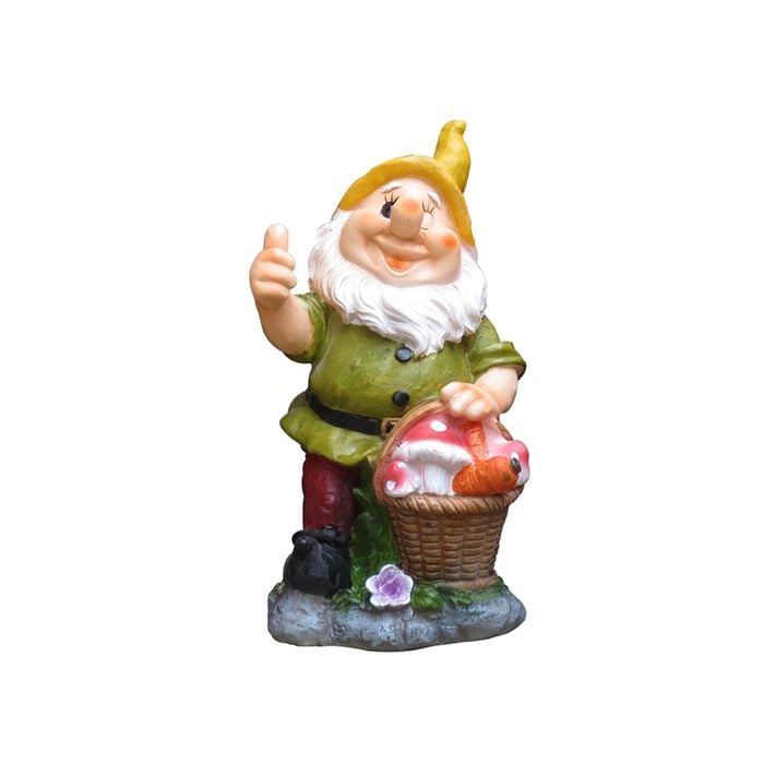 Northcote Pottery 15 x 27cm Yellow Forest Dwarf Gnome Statue