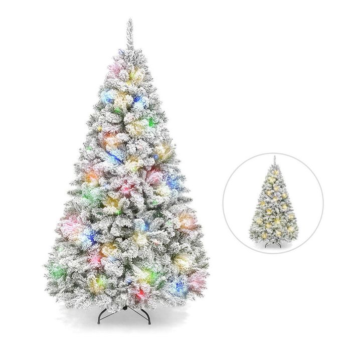 Festiva Christmas Tree With LED 1.8m Xmas Trees Snow Flocked Artificial Decor