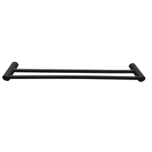 Barelli 900mm Matte Black Ambiente Double Towel Rail - 900mm