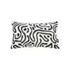 SOGA 30cm Black White Abstract Swirl Pattern Decorative Throw Pillow