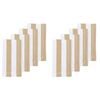 2x 4pc Porto Lola Cotton Reusable Striped Napkins Serviettes 45x45cm Almond