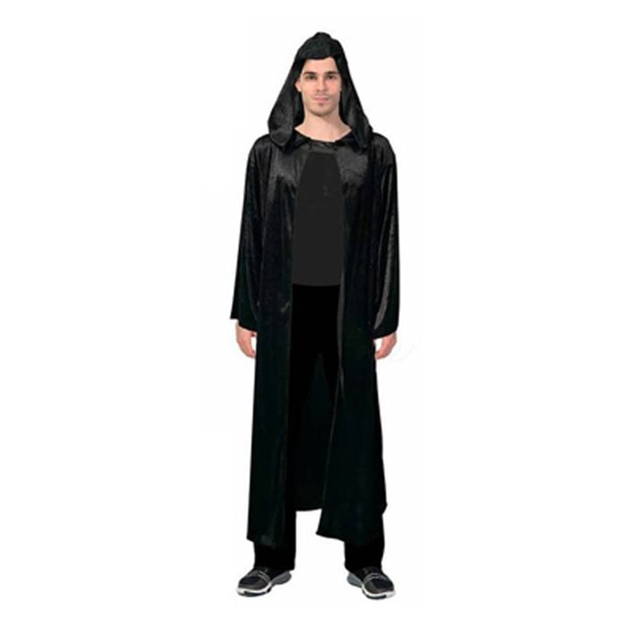 More Than Party Adults Unisex Lightweight Halloween Black Hooded Robe Costume
