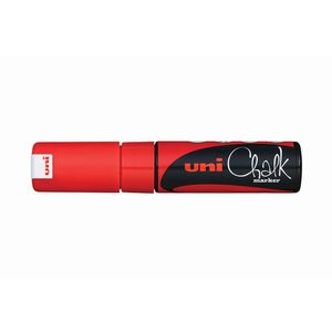 Uni Chisel Tip Chalk Marker 8.0mm (Red)