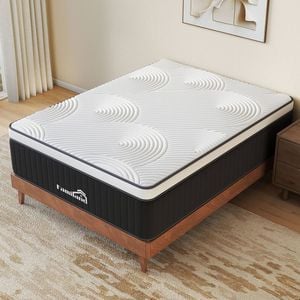 Familand Queen Size Mattress Pocket Spring Medium Firm Memory Foam 35cm in Grey