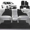 6D Diamond Car Floor Mats for VolksWagen Golf 2013-2021-Full Set-Black-Outback GT
