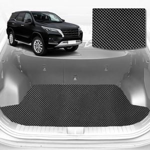 6D Diamond Car Boot Mat for Toyota Fortuner (AN150/AN160)2015-Current-Cargo Mat-Black-Outback GT