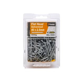 Paslode 40 x 2.5mm 500g Galvanised Flat Head Nails - 225 Pack