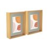 Nicola Spring 3D Deep Box Photo Frames - 8 x 10" with 5 x 7" Mount - Light Wood - Pack of 5