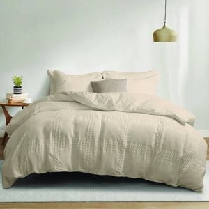 Bas Phillips Berkshire Cotton Waffle Quilt Cover Set King Birch