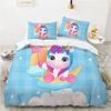 3D Moon Unicorn 359 Bed Pillowcases Quilt Queen Size