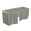 Build-a-Shed 1.5 x 5.2 x 2.0m Green Skillion Double Plus Double Hinged Side Doors Shed