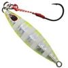 15gm Storm Gomoku Chartreuse Glow Zebra Koika Jig Lure - Micro Jig Pre-Rigged With VMC Assist Hook