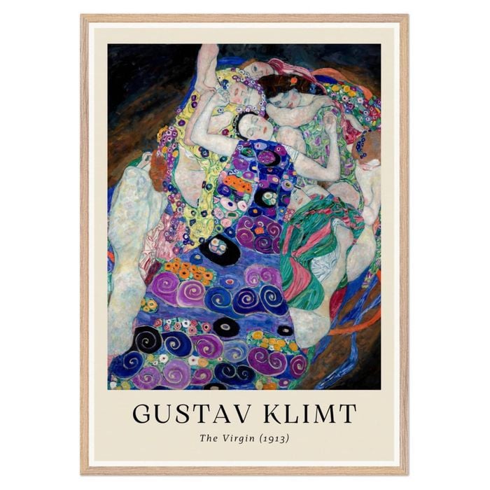 Galrie Gustav Klimt's The Virgin - Stunning Art Nouveau Print for Home Decor, Wood Frame, A1 60 x 84cm (23 x 33inch)
