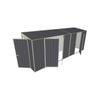 Build-A-Shed 1.2 x 5.2 x 2.0m Tunnel Shed Tunnel Hinged Door with 3 Hinged Side Doors - Grey