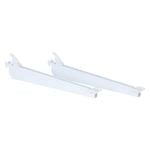 Flexi Storage Home Solutions 350mm White Double Slot Angled Wire Shoe Shelf Bracket - 2 Pack - White