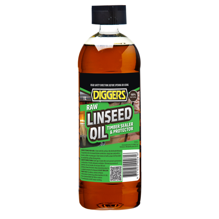 DIGGERS 1L Raw Linseed Timber Oil