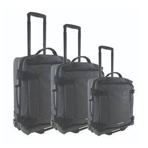 3pc Gap Soft-shell Suitcase Lockable Travel Trolley Luggage Set 73cm Charcoal