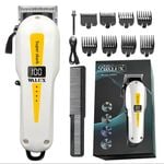 NNEOBA Professional USB Rechargeable Hair Clipper LCD Display Yellow