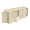 Build-a-Shed 1.2 x 5.2 x 2.0m Cream Skillion Double Plus Double Hinged Side Doors Shed