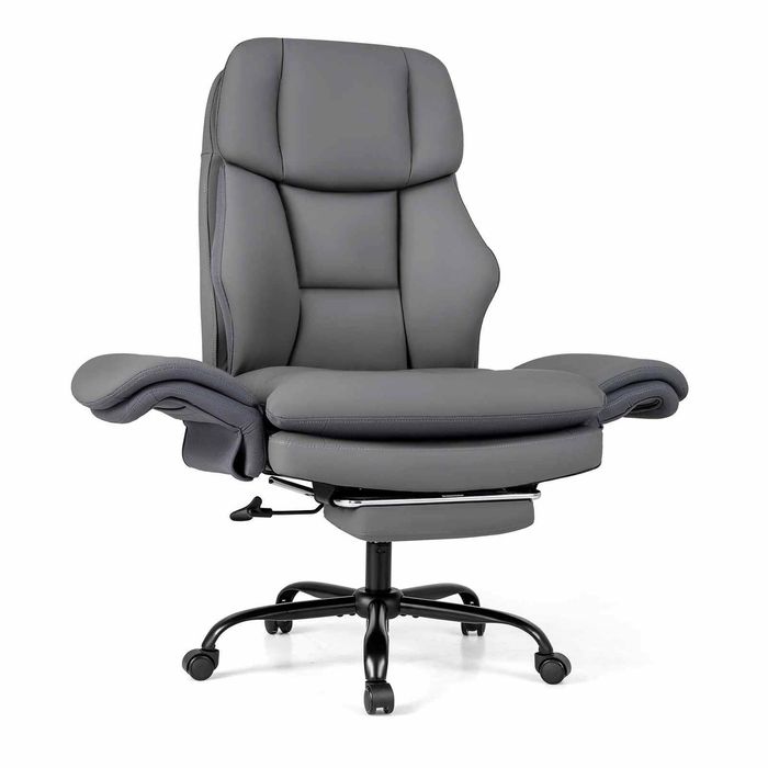Costway Ergonomic Cross Leg Office Chair Arm Scratch-Resistant Wheel