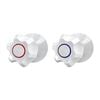 Shaw & Mason White Six Point Style Wall Top Assembly - Pair